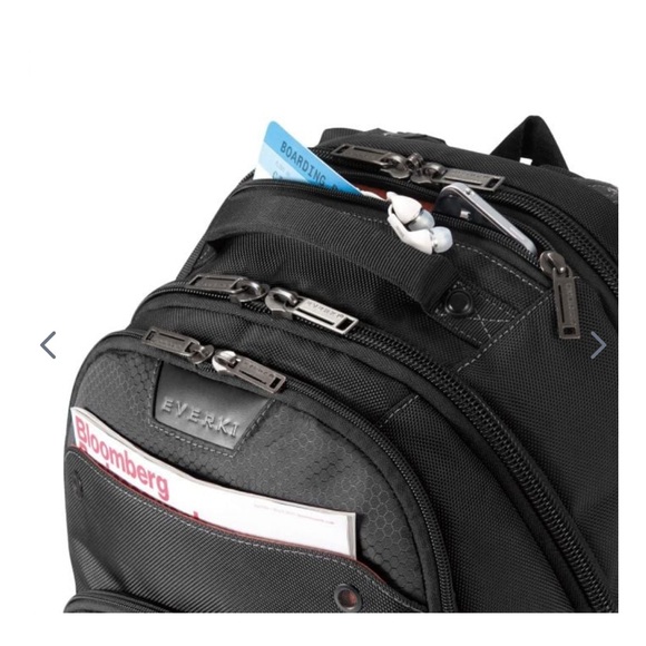 Everki Laptop Business Backpack Black with Orange lining - Picture 6 of 9